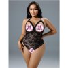Sexy Lace See-Through Lingerie Set - Adult Sheer Mesh Costume Sleepwear for Women, Open-Crotch Erotic Nightwear