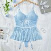 Lace Sheer Bodysuit for Women - Sexy European Style Erotic Lingerie, Full-Body Transparent Intimate Wear