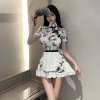Chinese New Year Sexy Lace Cheongsam Dress - Red Silk-Inspired Bodycon Qipao Mini Dress for Live Streaming
