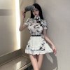 Chinese New Year Sexy Lingerie Dress - Red Qipao-Inspired Bodycon Mini Dress for Live Streaming & Photoshoots