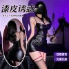 Glowy Heart PU Leather Low-Cut Bodycon Mini Dress – Sexy Nightclub Party Dress for Women