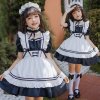 Japanese Girl Black Maid Dress - Cute Lolita Princess Costume for Kids & Toddlers