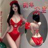 Love-As-You-Like Sexy Lace Sleep Dress with Halter Neck, Bow Detail & Peekaboo Cutouts – Princess-Themed Erotic Lingerie