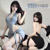 Luxury Pure-Sensual Women's Lingerie Set – Push-Up Open-Crotch Bodysuit, Bodycon Slip Dress for Small Bust Enhancement