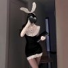 Secretary Bunny Girl Lingerie Set - Sexy OL Uniform Role Play Outfit, Tight-Fit Seductive Bedroom Costume