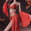Sensual Exotic Princess Vintage Chinese-Style Dance Costume - Seductive Hanfu-Inspired Lingerie Dress Set