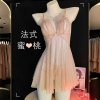 Sexy Lace Lingerie Sleep Dress - Sheer Open-Crotch Nightgown for Women, Plus Size Tempting Sleepwear