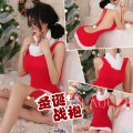 Christmas Cosplay Sexy High-Neck Sweater Lingerie - Backless Seductive No-Remove Uniform for Women