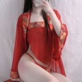 Women's Lace Bodice Lingerie Set - Vintage Bridal Sheer Retro Sleepwear Outfit