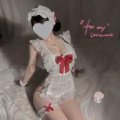Sexy Maid Costume Set for Women – Lace Trim Apron Outfit, Flirty Chef & Housemaid Cosplay Dress with Ruffled Hem