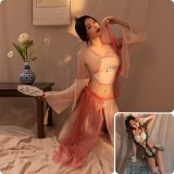 White (includes matching socks) + 0158 Ancient Style Hanfu