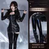2044 Iridescent Black Dress + [8088 Iridescent Socks]