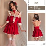 2051 (necklace + nightgown + thong) + small bull horn headpiece