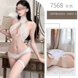 White + white stockings