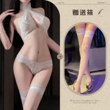 White + white stockings