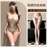 White + white fishnet stockings