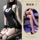 Black + black stockings