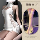 White + white stockings
