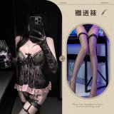 Black + Black Fishnet Stockings