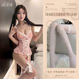 Pink (one-piece bodysuit + boxer stockings)