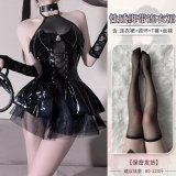 4076 Black Little Devil [+S3 Flat-Chested Stockings]