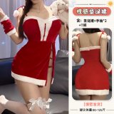 4318 Christmas Set [Christmas Dress + 2 Sleeves + T-shirt]