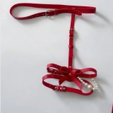 4369 Burgundy [Leather Waist and Leg Rings]