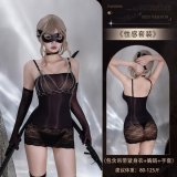 4618 Black Horse Oil Slip Dress