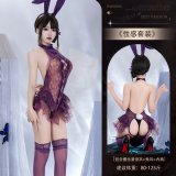 4672 bodysuit + dark purple hair clip