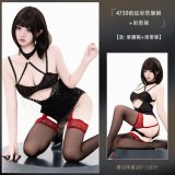 4730 Leopard Print Suspender Cheongsam + S24 Suspender Stockings