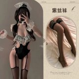 Black suit + black stockings