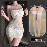 White + white stockings