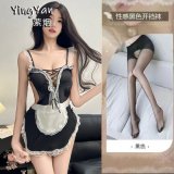 0945 Black + Black Open Crotch Socks