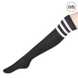 605 Black Socks with White Stripes