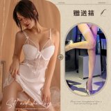 White + white fishnet stockings