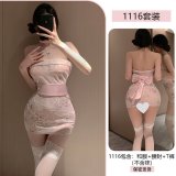 1116 Pink + 7210 White Stockings