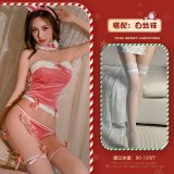 Pink + white stockings