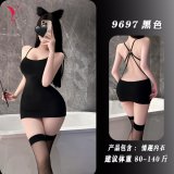 Same style long-haired headband [Black]