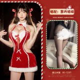 Red and black open-crotch socks