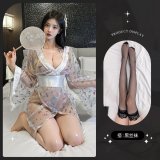 8685 White + Black Stockings