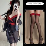 Set + 9032 Red-edged Black Stockings