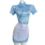 9078 - Light Blue Chinese Cheongsam