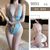 9091 - Light Blue Three-Point Bodysuit