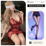 9408 Red + Open Crotch Socks
