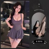 9429+ Black Open Crotch Stockings