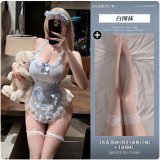 9687 Light blue + white fishnet stockings