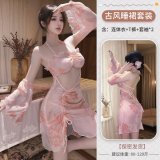 Antique-style nightgown set + white stockings