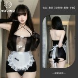 Black [mesh top + apron + gloves]