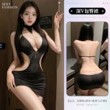 6921183362188 Black [Bodycon Skirt + Choker + Chains x 2 + Thong]
