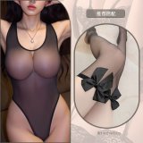 Black stockings with black bow